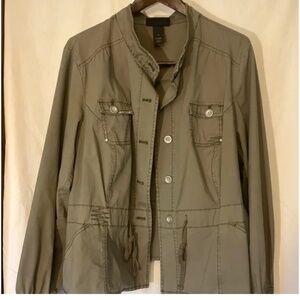 Military style olive jacket